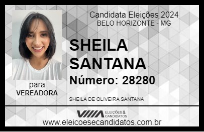 Candidato SHEILA SANTANA 2024 - BELO HORIZONTE - Eleições