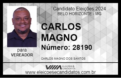 Candidato CARLOS MAGNO 2024 - BELO HORIZONTE - Eleições