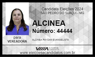 Candidato ALCINEA 2024 - SÃO PEDRO DO SUAÇUÍ - Eleições