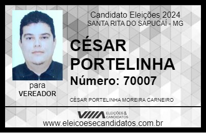 Candidato CÉSAR PORTELINHA 2024 - SANTA RITA DO SAPUCAÍ - Eleições