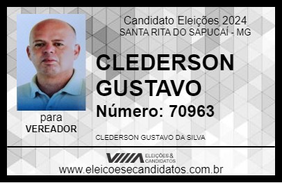 Candidato CLEDERSON GUSTAVO 2024 - SANTA RITA DO SAPUCAÍ - Eleições