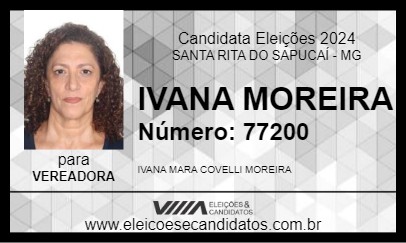 Candidato IVANA MOREIRA 2024 - SANTA RITA DO SAPUCAÍ - Eleições