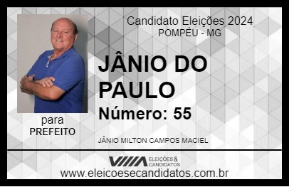 Candidato JÂNIO DO PAULO 2024 - POMPÉU - Eleições