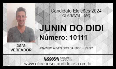 Candidato JUNIN DO DIDI 2024 - CLARAVAL - Eleições