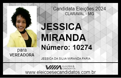 Candidato JESSICA MIRANDA 2024 - CLARAVAL - Eleições