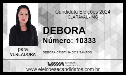 Candidato DEBORA 2024 - CLARAVAL - Eleições