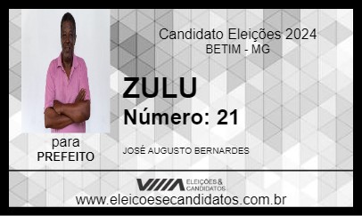 Candidato ZULU 2024 - BETIM - Eleições