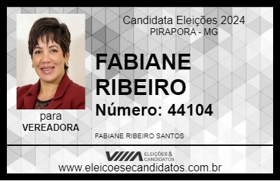 Candidato FABIANE RIBEIRO 2024 - PIRAPORA - Eleições