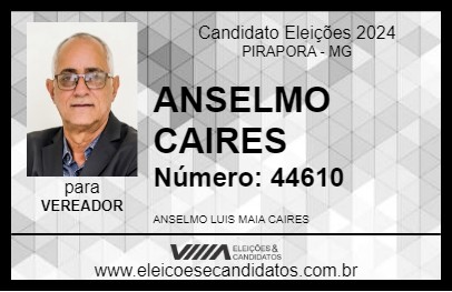 Candidato ANSELMO CAIRES 2024 - PIRAPORA - Eleições