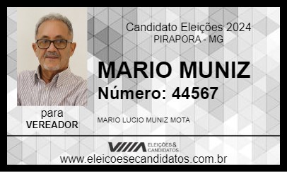 Candidato MARIO MUNIZ 2024 - PIRAPORA - Eleições