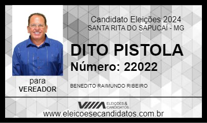 Candidato DITO PISTOLA 2024 - SANTA RITA DO SAPUCAÍ - Eleições