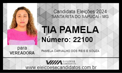 Candidato TIA PAMELA 2024 - SANTA RITA DO SAPUCAÍ - Eleições