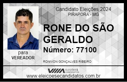 Candidato RONE DO SÃO GERALDO 2024 - PIRAPORA - Eleições