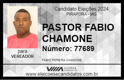 Candidato PASTOR FABIO CHAMONE 2024 - PIRAPORA - Eleições