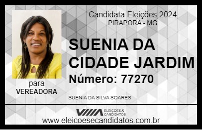 Candidato SUENIA DA CIDADE JARDIM 2024 - PIRAPORA - Eleições