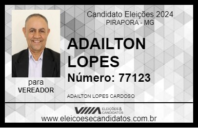 Candidato ADAILTON LOPES 2024 - PIRAPORA - Eleições