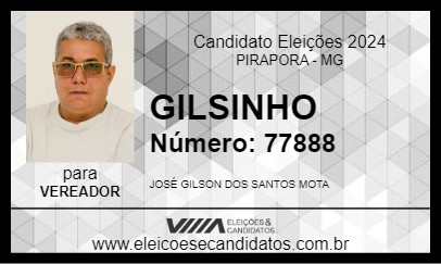 Candidato GILSINHO 2024 - PIRAPORA - Eleições