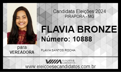 Candidato FLAVIA BRONZE 2024 - PIRAPORA - Eleições