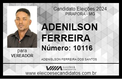 Candidato ADENILSON FERREIRA 2024 - PIRAPORA - Eleições