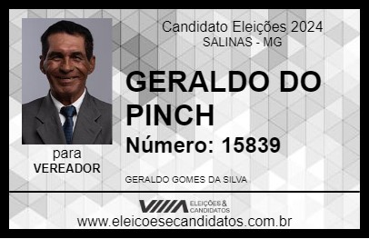 Candidato GERALDO DO PINCH 2024 - SALINAS - Eleições