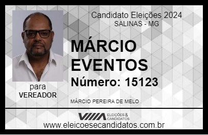 Candidato MÁRCIO EVENTOS 2024 - SALINAS - Eleições