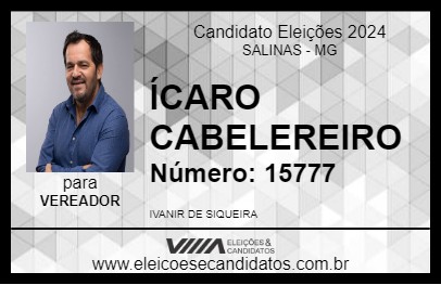 Candidato ÍCARO CABELEREIRO 2024 - SALINAS - Eleições