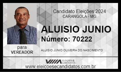 Candidato ALUISIO JUNIO 2024 - CARANGOLA - Eleições