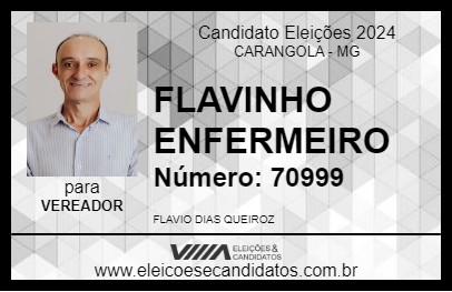 Candidato FLAVINHO ENFERMEIRO 2024 - CARANGOLA - Eleições