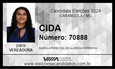 Candidato CIDA 2024 - CARANGOLA - Eleições