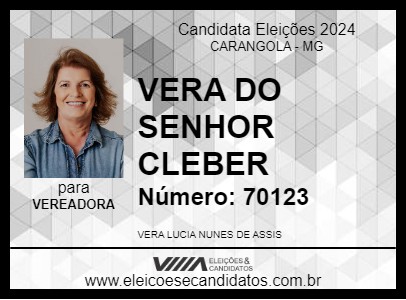 Candidato VERA DO SENHOR CLEBER 2024 - CARANGOLA - Eleições