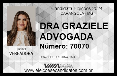 Candidato DRA GRAZIELE ADVOGADA 2024 - CARANGOLA - Eleições