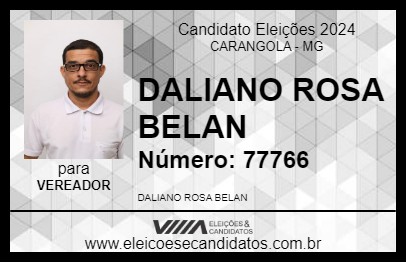 Candidato DALIANO ROSA BELAN 2024 - CARANGOLA - Eleições