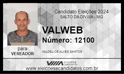 Candidato VALWEB 2024 - SALTO DA DIVISA - Eleições