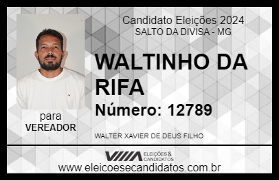 Candidato WALTINHO DA RIFA 2024 - SALTO DA DIVISA - Eleições