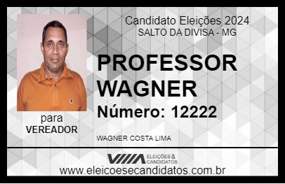 Candidato PROFESSOR WAGNER 2024 - SALTO DA DIVISA - Eleições