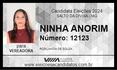 Candidato NINHA AMORIM 2024 - SALTO DA DIVISA - Eleições