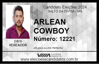 Candidato ARLEAN COWBOY 2024 - SALTO DA DIVISA - Eleições