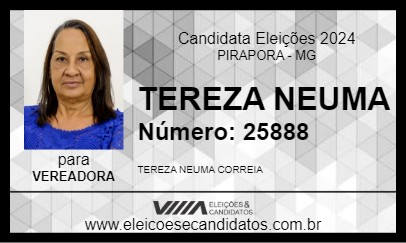 Candidato TEREZA NEUMA 2024 - PIRAPORA - Eleições