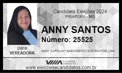 Candidato ANNY SANTOS 2024 - PIRAPORA - Eleições