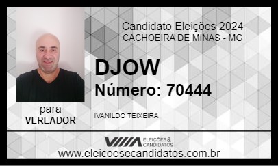 Candidato DJOW 2024 - CACHOEIRA DE MINAS - Eleições