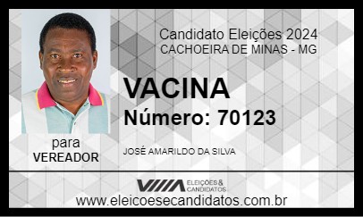 Candidato VACINA 2024 - CACHOEIRA DE MINAS - Eleições