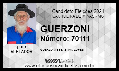 Candidato GUERZONI 2024 - CACHOEIRA DE MINAS - Eleições