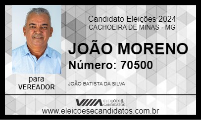 Candidato JOÃO MORENO 2024 - CACHOEIRA DE MINAS - Eleições