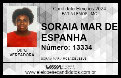 Candidato SORAIA MAR DE ESPANHA 2024 - FARIA LEMOS - Eleições