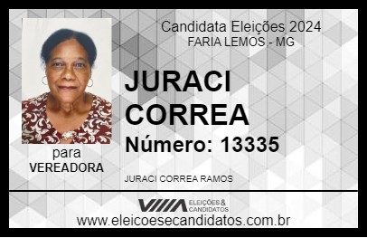 Candidato JURACI CORREA 2024 - FARIA LEMOS - Eleições