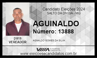 Candidato AGUINALDO 2024 - SALTO DA DIVISA - Eleições