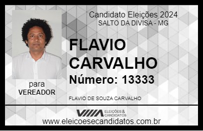 Candidato FLAVIO CARVALHO 2024 - SALTO DA DIVISA - Eleições