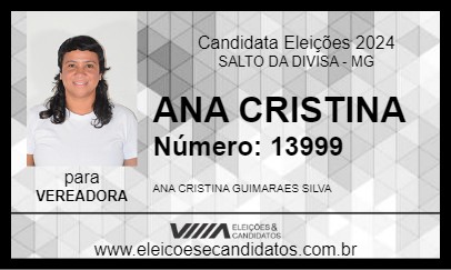 Candidato ANA CRISTINA 2024 - SALTO DA DIVISA - Eleições