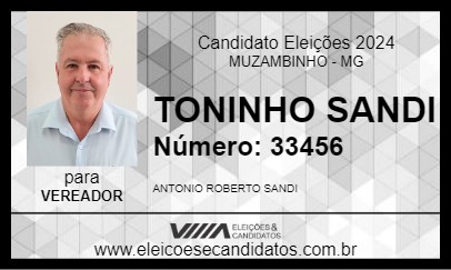 Candidato TONINHO SANDI 2024 - MUZAMBINHO - Eleições