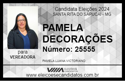 Candidato PAMELA DECORAÇÕES 2024 - SANTA RITA DO SAPUCAÍ - Eleições